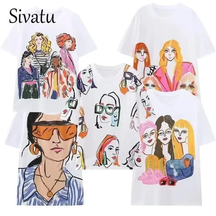 T-shirts pour femmes été 2025 Y2k Streetwear mode filles t-shirt à manches courtes col rond