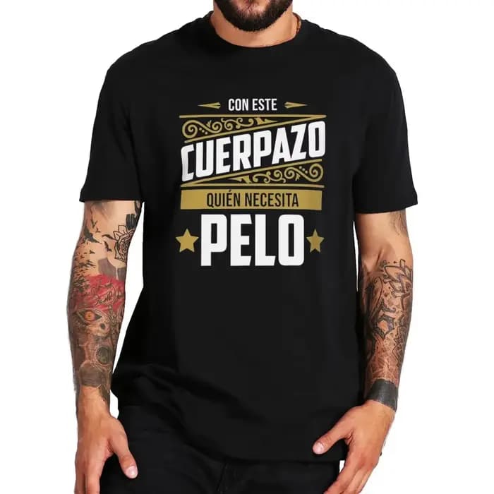 T-shirt This Great Body Who Need Hair pour homme, 100% coton, humour, humour, humoristique, humour,