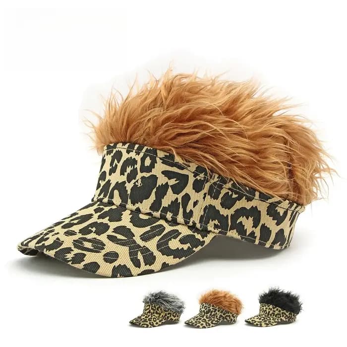 1 pièce Casquette de baseball camouflage avec perruque à cheveux pointus