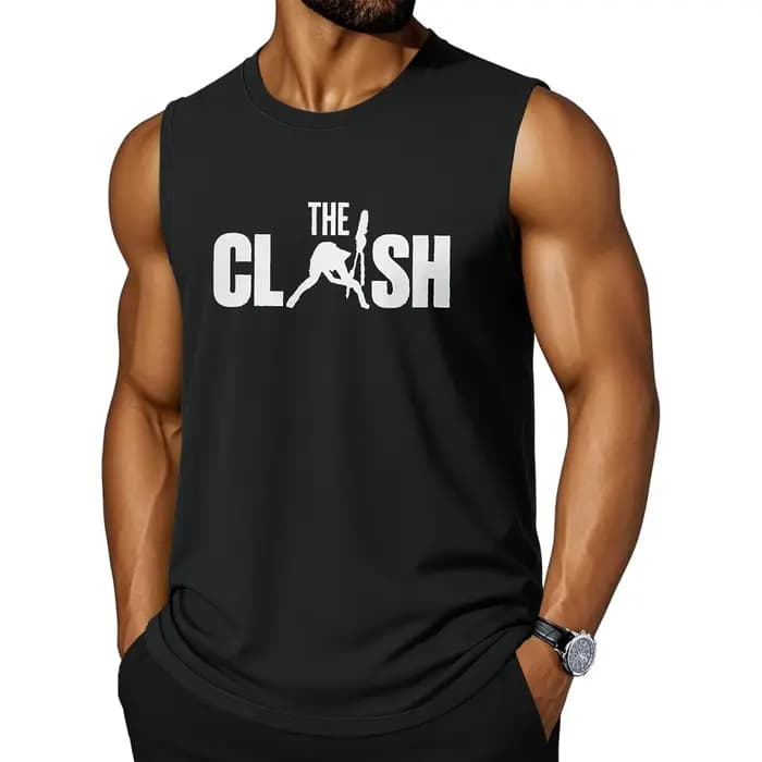 CLOOCL The Clash Logo Design – débardeur imprimé avec logo, débardeur de sport à la mode, T-Shirt d'