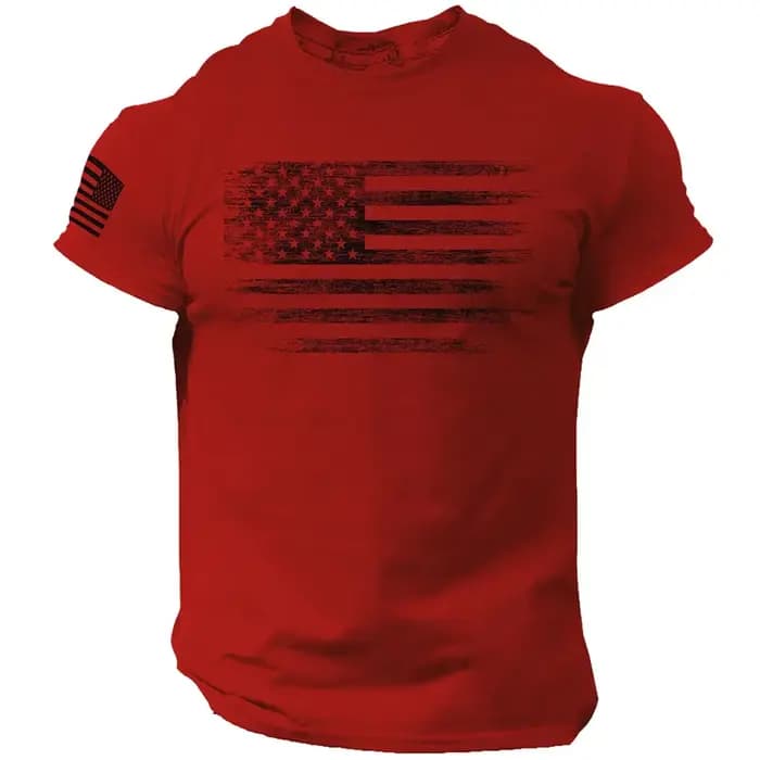T-shirt à manches courtes imprimé 3D pour hommes