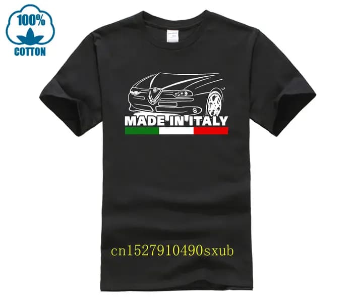 Alfa décontracté col rond ample été T-shirt pour hommes Romeo fabriqué en italie col rond cool homme