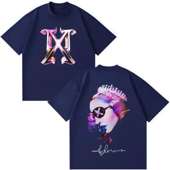 T-shirt imprimé Madonna CONFESSIONS II Album Tour 2026 pour hommes et femmes