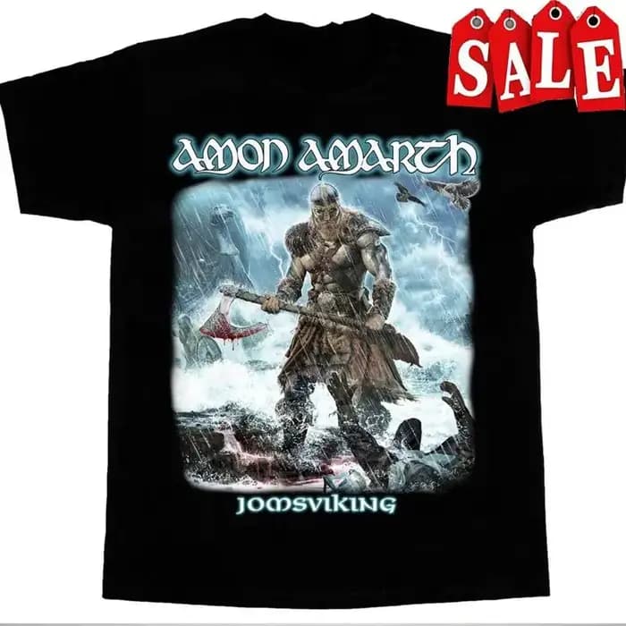 Am0n Amarth Jomsviking t-shirt noir en coton