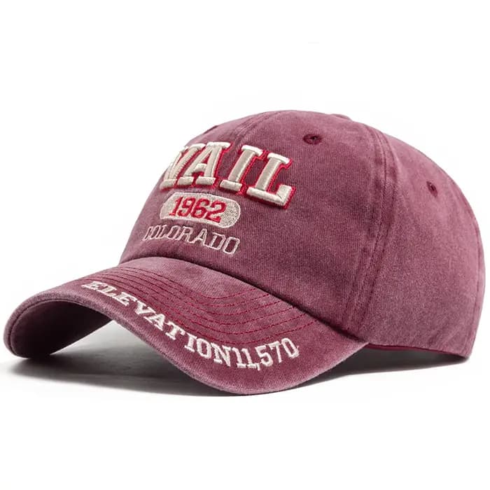 Casquette de baseball pour hommes mode VAIL lettre brodée coton capote femmes chapeaux été décontracté voyage visière casquettes camionneur chapeau unisexe
