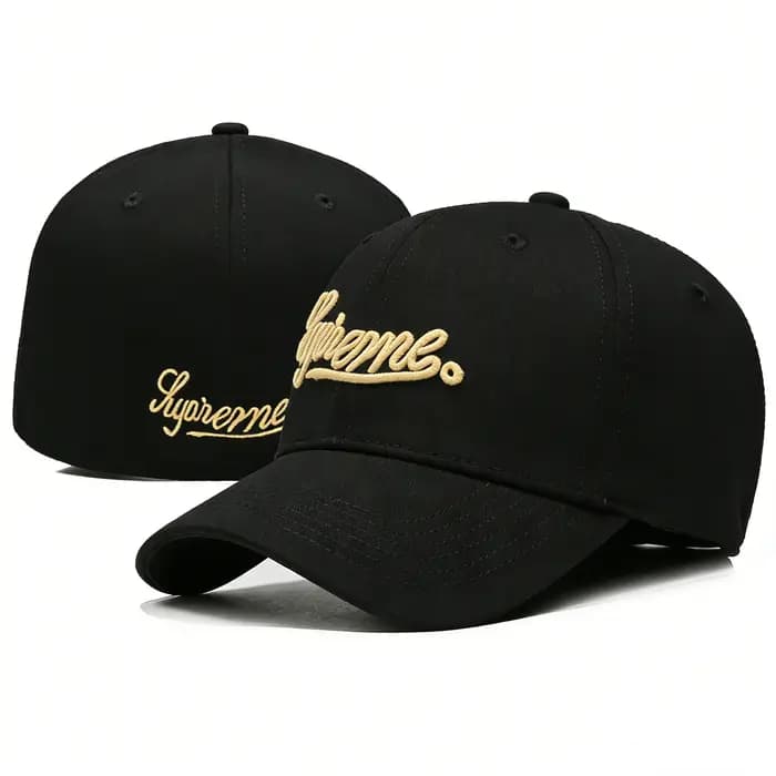 Superme Casquette Brodé Entièrement Fermé Ajusté Nouvelle Taille Unique Style Trucker Golf Homme Vis