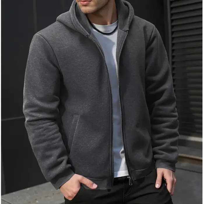 Sweat à capuche brillant pour hommes, fermeture éclair, Hip-Hop, oreille de chien, Design Cool, veste à capuche, H257