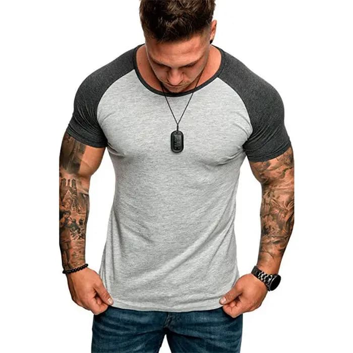 Nouveaux hommes T-Shirt à manches Raglan