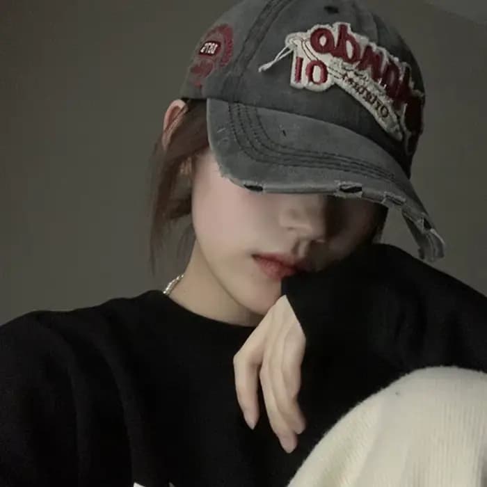 Hip Hop trous chapeau de Baseball pour hommes femmes rétro lavé coton casquette à visière mode Snapback pare-soleil Punk lettre Bonnet кепка y2k