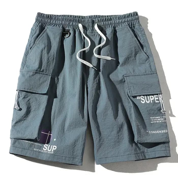 Shorts cargo streetwear japonais d'été multi-poches
