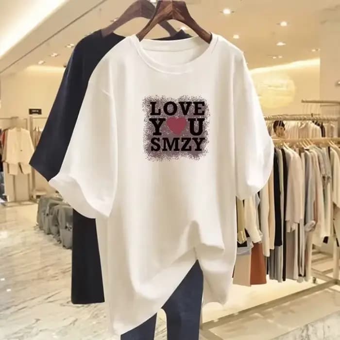 T-shirt ample en pur coton pour femme
