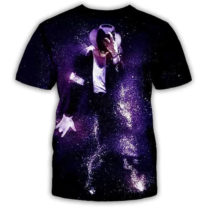 Michael Jackson Hip Hop Singer for Men, Retro Cool Casual Streetwear, Short Sleeves, Harajuku Street