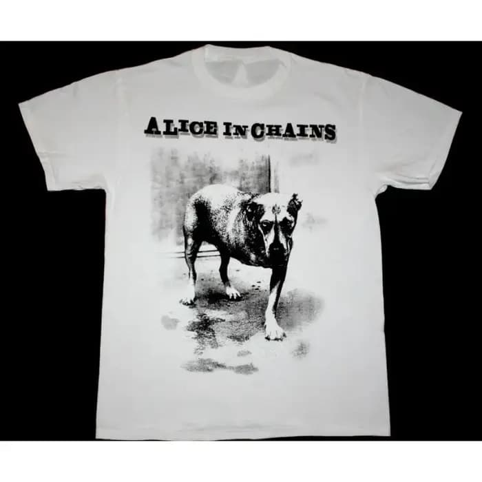 ALICE IN CHAINS DOG GRUNGE BONE T-SHIRT Harajuku T Shirt for Men