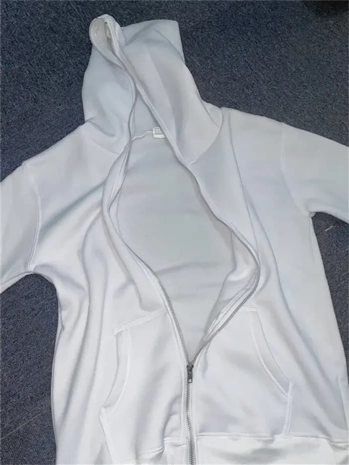 Sweats à capuche à manches longues avec fermeture éclair pour hommes et femmes
