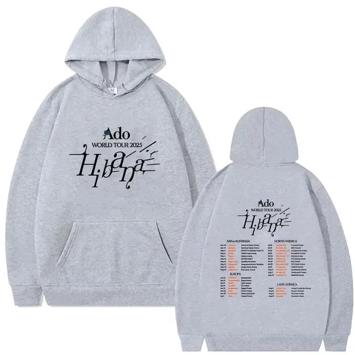 Ado World Tour 2025 Hibana Double face sweat à capuche imprimé hommes femmes mode Style japonais survêtement