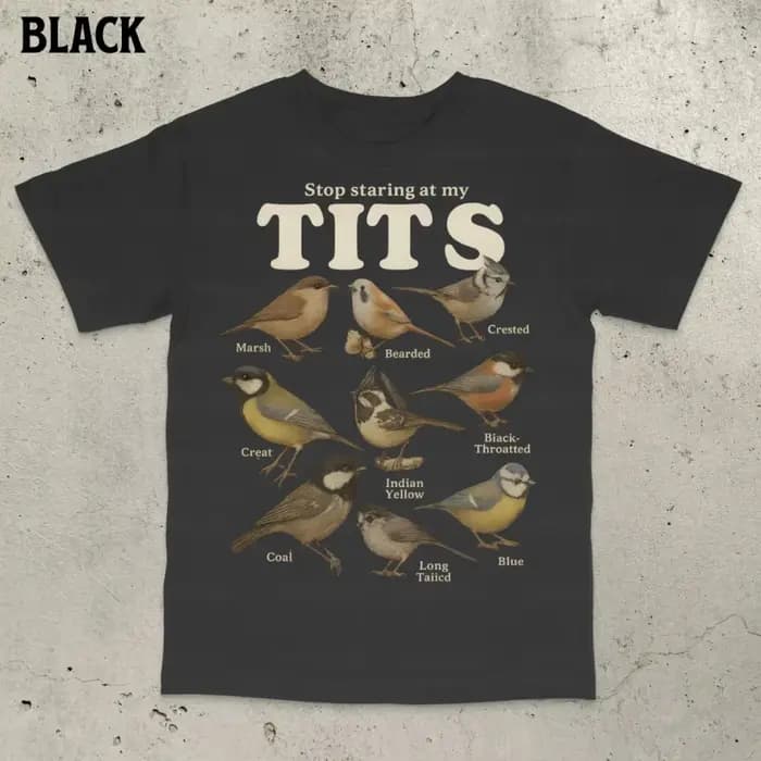T-shirt unisexe « Stop Staring At My Tits » style vintage