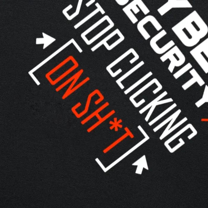 T-shirt en coton à manches courtes Don't Click Hacker pour hommes