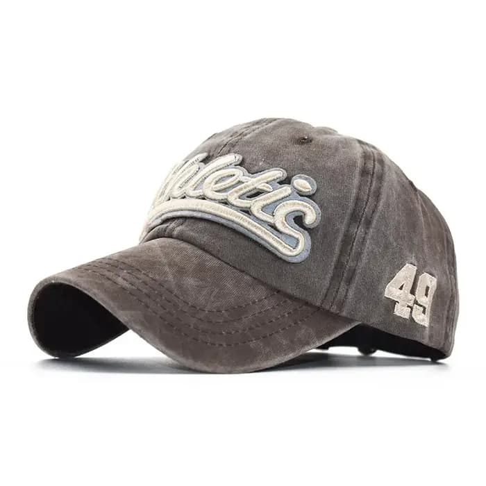 Casquette de baseball brodée de lettres athlétiques pour femmes et hommes