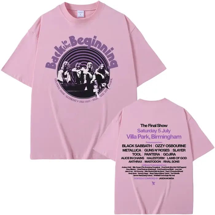 Heavy Metal Rock Band Black Sabbath et Ozzy Osbourne Retour au début T-shirts Hommes Femmes Vintage Gothique Style Punk T-shirt
