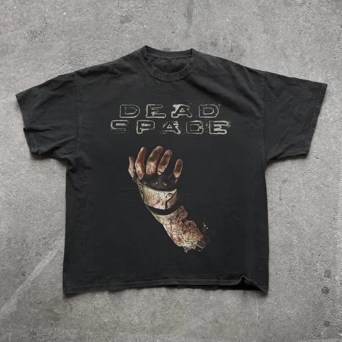 T-shirt rétro noir Dead Space 08 pour homme