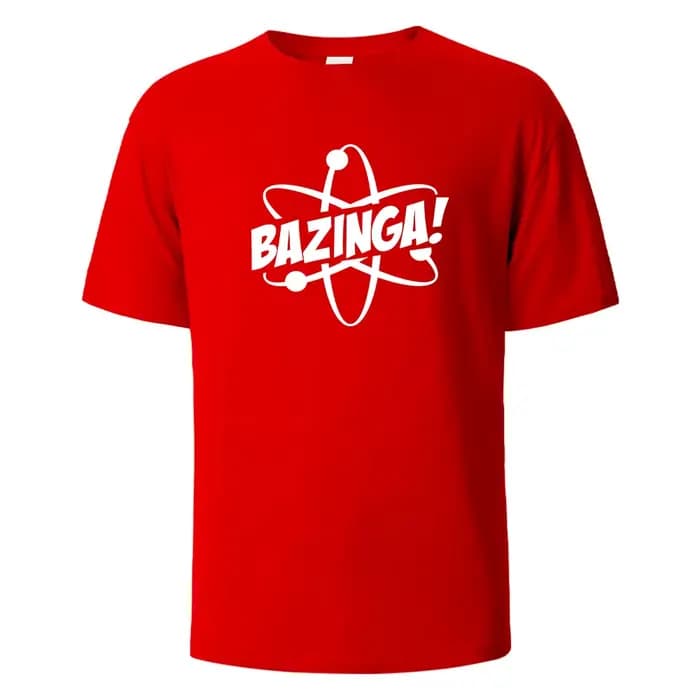 T-shirt imprimé Bazinga pour hommes et femmes, t-shirts d'été, 100% coton, col rond, surdimensionné,