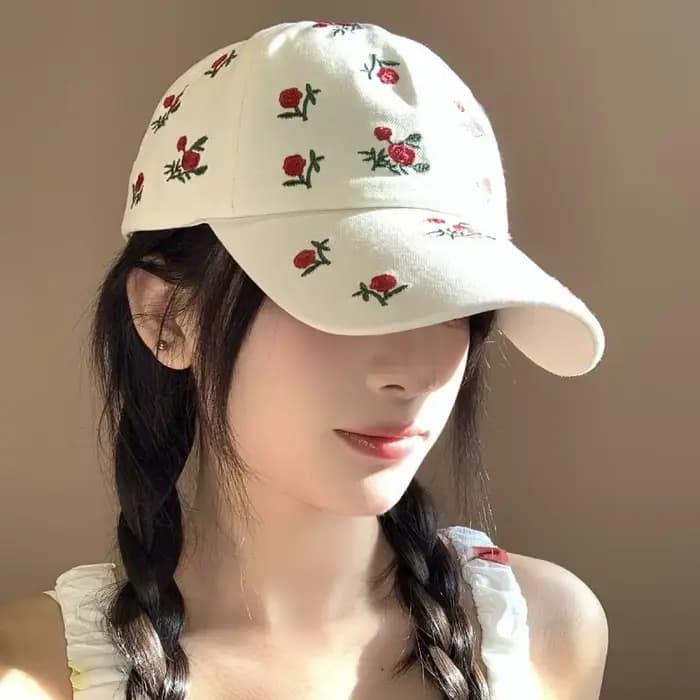 Nouvelle casquette de baseball brodée motif rose pour hommes et femmes