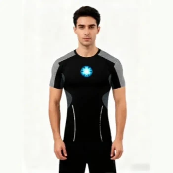 T-shirt de compression Iron Man Arc Reactor pour homme