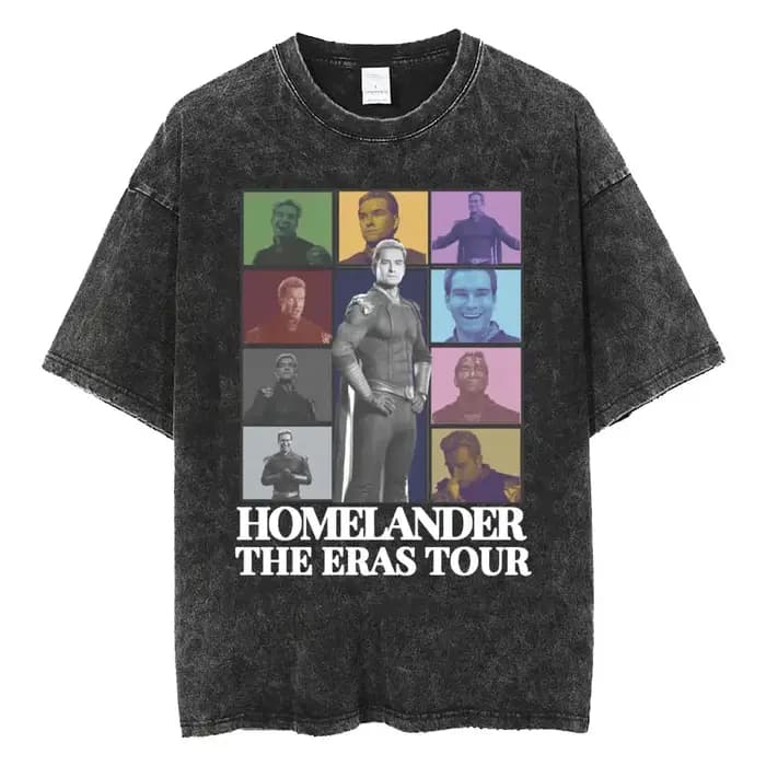 Hommes vêtements limitée Homelander Era Tour lavé nouveauté