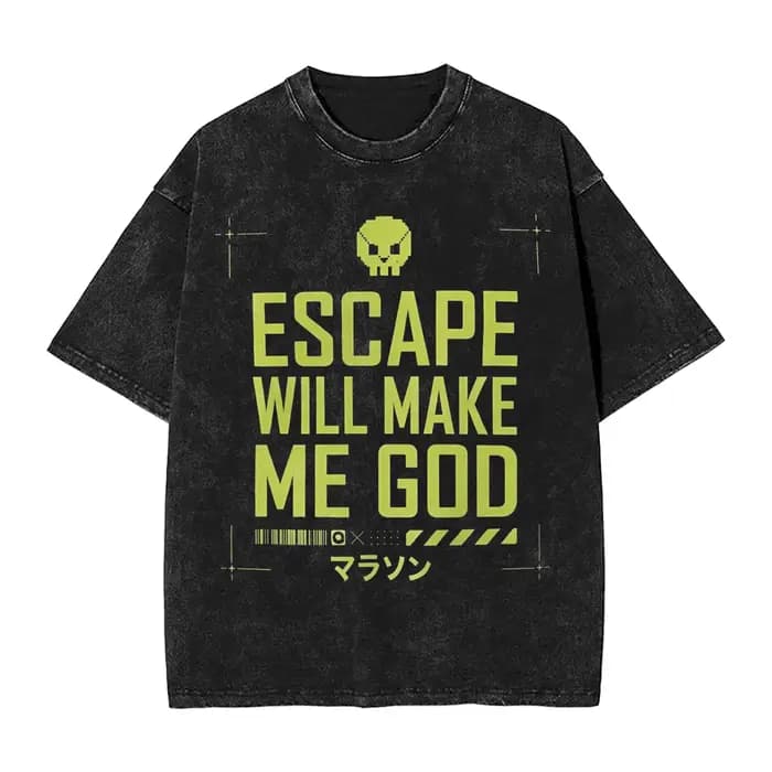 T-shirts Game Marathon Hip Hop en coton délavé Harajuku – Nouveauté Streetwear imprimé pour hommes et femmes