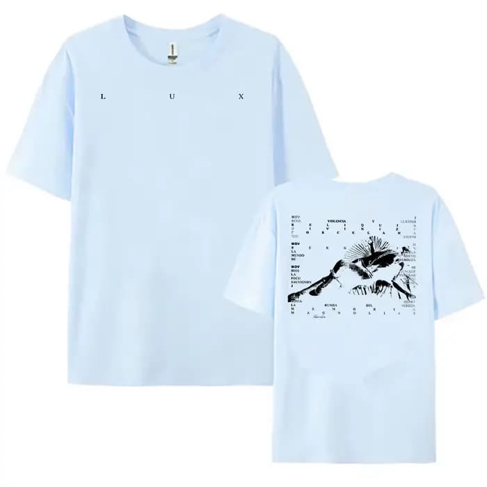 Rosalia LUX TRACKLIST TEE manches courtes coton mode femme t-shirts impression graphique vêtements unisexe Streetwear femmes hommes chemise