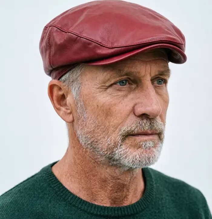 Chapeau pour homme, chapeau en cuir élégant