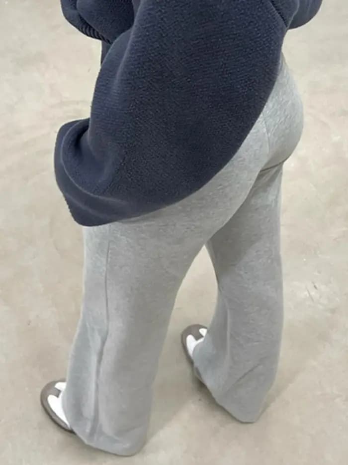 Pantalon droit femmes Streetwear solide Joggers