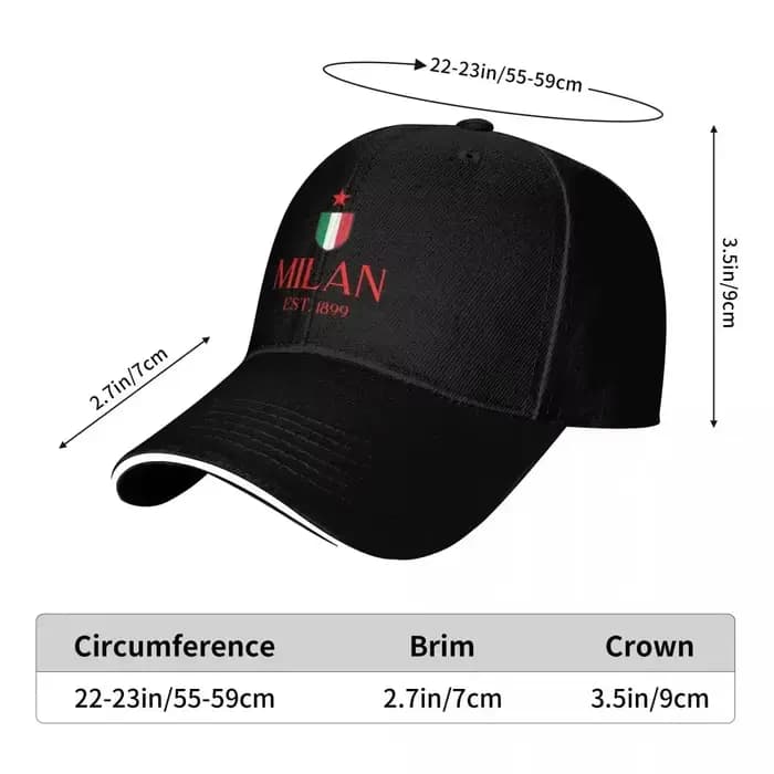 Casquette de Baseball rouge Milan