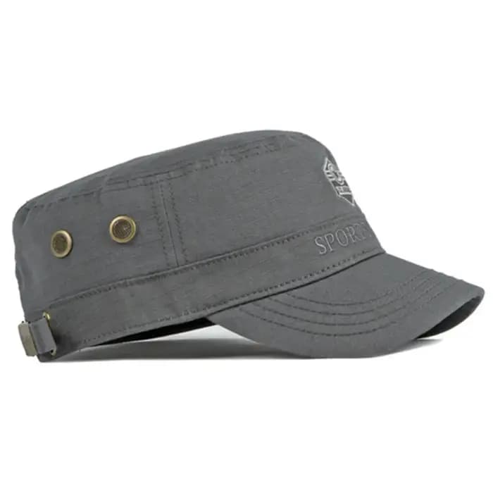 Nouvelles casquettes militaires en coton pour hommes Printemps-Été 2026 – Casquette plate brodée