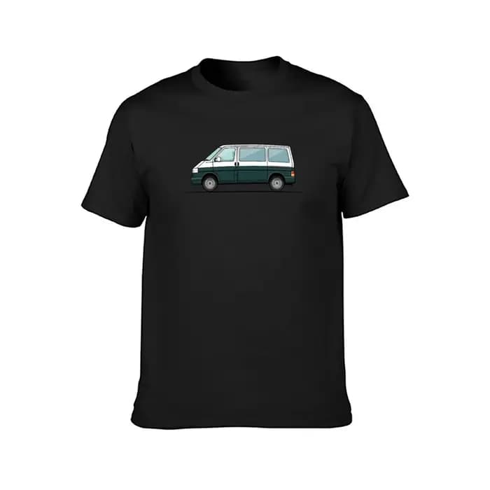 T-Shirt T4 Bus Blanc/Vert pour Homme, Vêtement Humoristique
