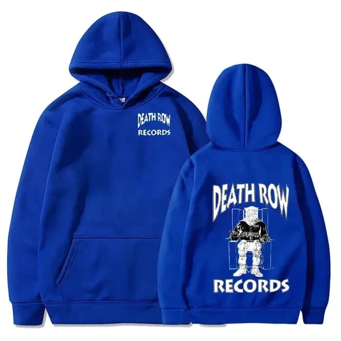 Death Row Inmate Record imprimer Hip-hop rue Cool hommes sweat à capuche automne hiver quotidien en plein air décontracté ample chaud vêtements de sport