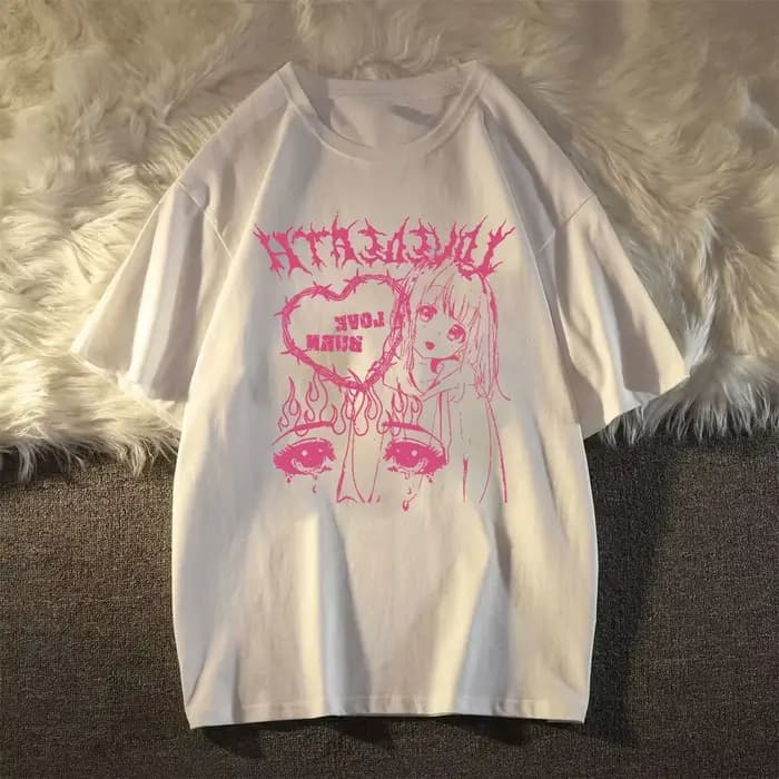 Harajuku T-shirt femmes Anime T-shirt vêtements été modèle hauts T-shirt femmes japonais Streetwear