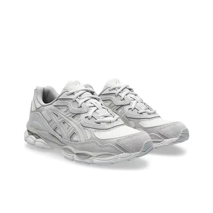 POIZON Asics GEL NYC Chaussures de course décontractées basses unisexe gris blanc 1203A663101