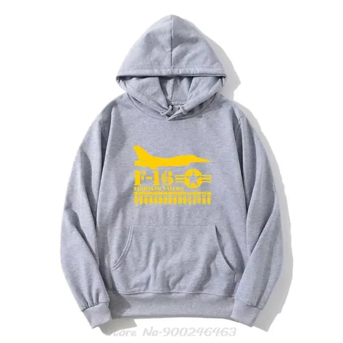 Hommes sweat à capuche surdimensionné F 16 combat Falcon (en détresse)
