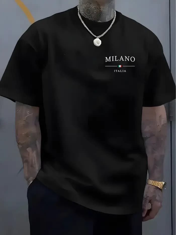 Dernier modèle, t-shirt ample en coton pour homme