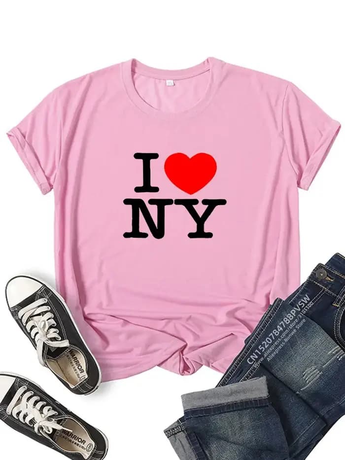 T-shirt graphique I Love NY New York pour femme
