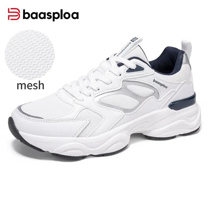 Baasploa Baskets à plateforme pour femmes, chaussures décontractées rehaussantes, baskets en maille
