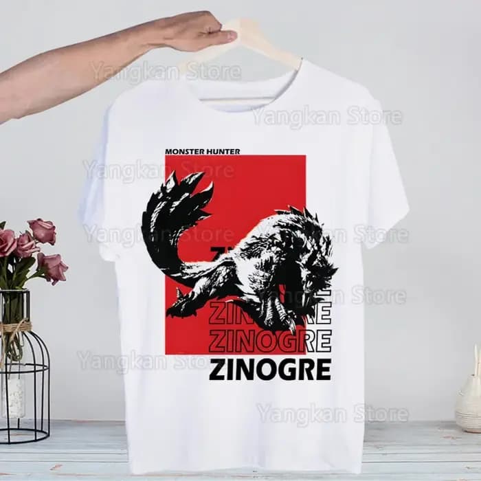 Monster Hunter chemise nouveauté Harajuku hommes T-shirt imprimé unisexe à manches courtes