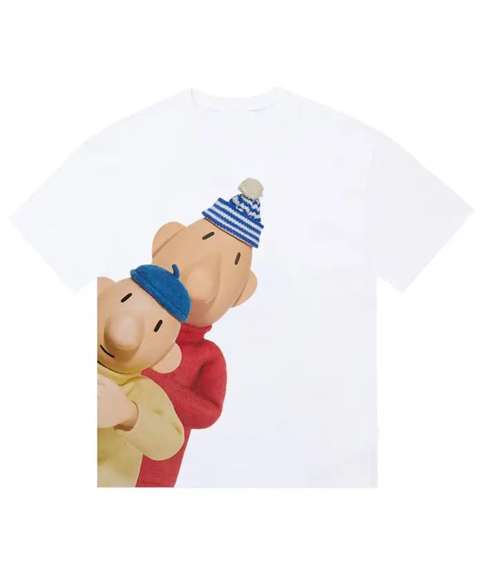 T-shirt à motif imprimé de personnages de dessins animés amusants