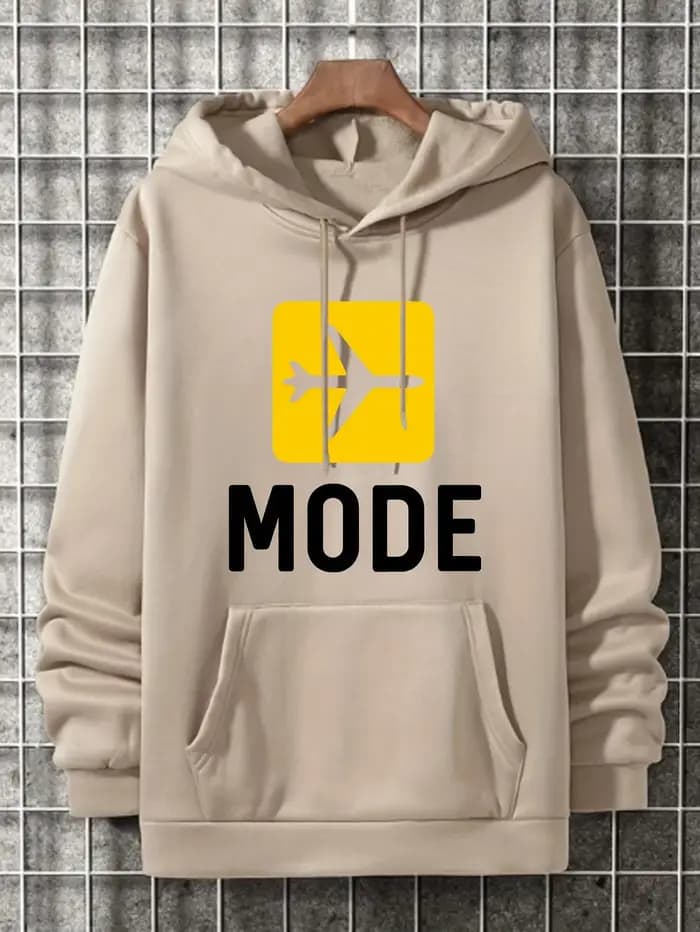 Sweat à capuche graphique Flight Mode, sweat à capuche décontracté pour hommes et femmes avec poche kangourou, adapté au printemps et à l'automne