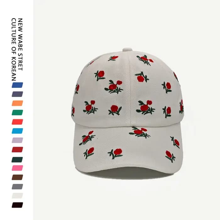 Nouvelle casquette de baseball brodée motif rose pour hommes et femmes