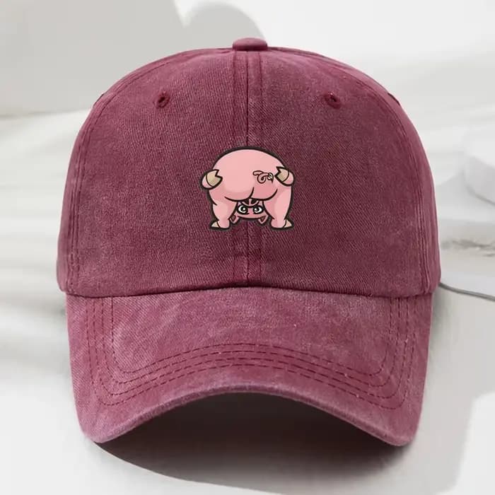 Casquette de baseball unisexe à imprimé cochon rose, chapeau de style de rue urbain, adapté aux spor