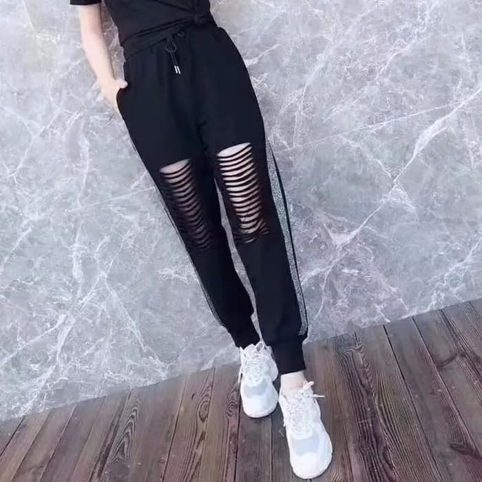 FJFor-Pantalon de jogging à rayures pour femme, vêtements de sport, survêtement de fitness, jogging avec poches, proximité, Wstring, adt Baggy G
