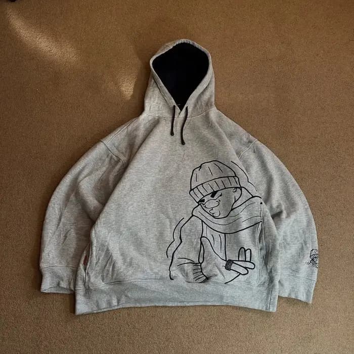 Sweat à capuche gris Vintage pour hommes et femmes