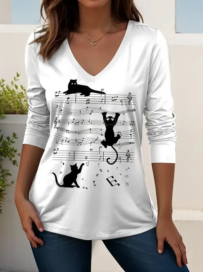 2025 T-shirts pour femmes Festival de musique graphique élégant mode